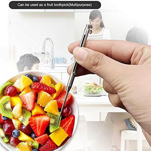 TISUR Titanium Bolt Integrated Toothpick and Holder Keychain Ultralight Travel Kits (Gray) - Thumbnail 6