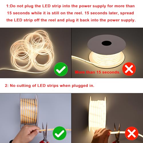 Tira LED COB BENLUN 24V 65.6ft IP67 Blanco Natural miniatura 6