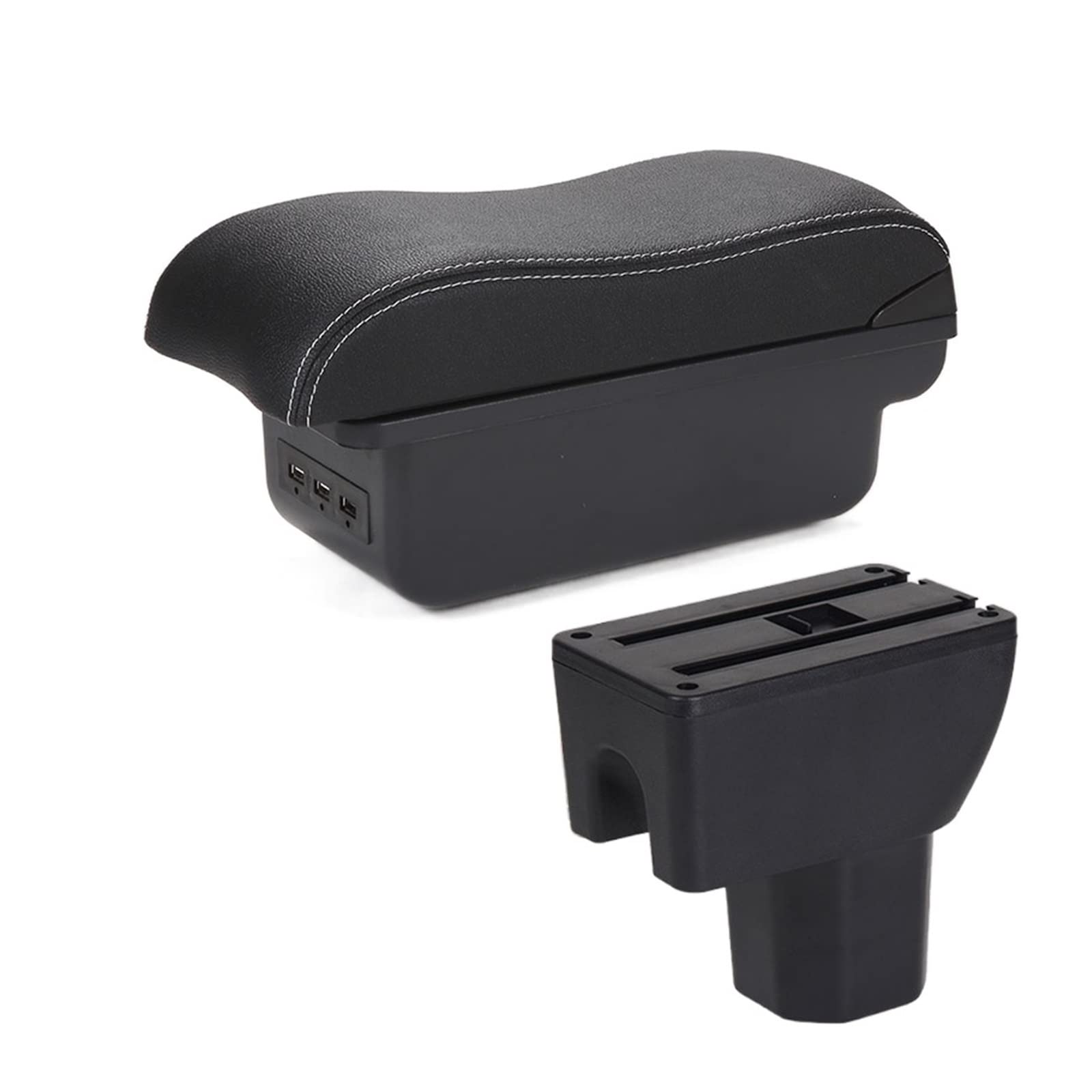 Baiqimv For Suzuki For Ignis Car Armrest Box Retrofit Parts Interior Details Storage Box With USB Center Console Armrest Box(B3 3USB)