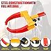 Wheel Lock Universal Trailer Wheel Lock Adjustable Security Tire Boot Lock Anti Theft for ATV RV SUV Car Golf Cart Boats Motorcycles Great Deterrent Bright Red-Yellow (3 Keys)