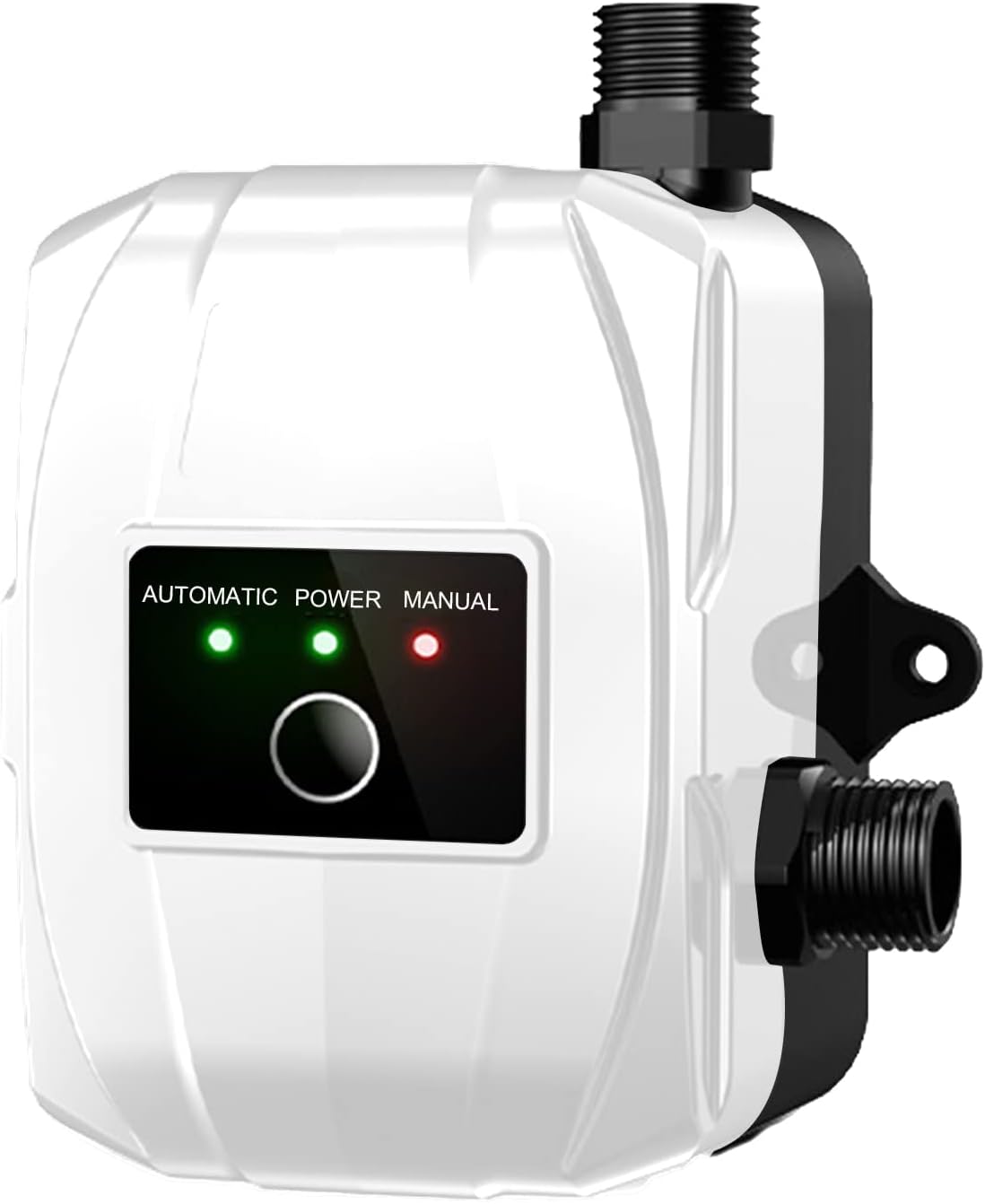 24V Household Pressure Booster Pump with Installation Accessories, 150W Automatic Mini Shower Pump Hot Cold Water Pump for Tap Water/Toilet/Bathroom Shower - UK Plug (White)