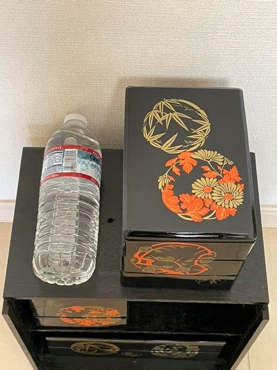 会津塗り重箱(取手付き木箱入り) 2段重箱 会津絵（1個） | 【会津漆器・会津塗り専門店】会津名匠