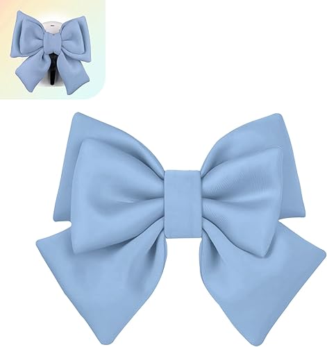 Accesorio de casco de lazo, lazo de casco extraíble para mujer, bonita decoración de motocicleta y vehículo eléctrico (azul)