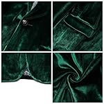 WEEN CHARM Velvet Blazer for Men Slim Fit One Button Sport Coat Tuxedo Jacket for Prom Wedding Party Dinner