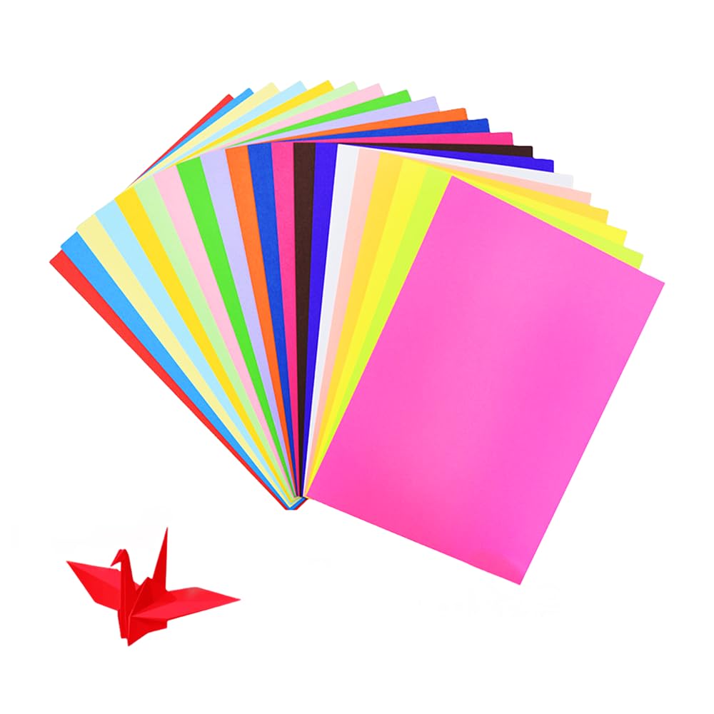 Cartoncini Colorati A4 - 200 Fogli 20 Colori - 70gsm - Per Origami, Disegni E Lavoretti Creativi - Foto 10