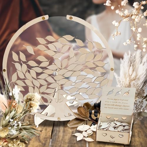 Amazon | 【limande】 ウェディングドロップス 芳名帳 結婚式 木の葉型