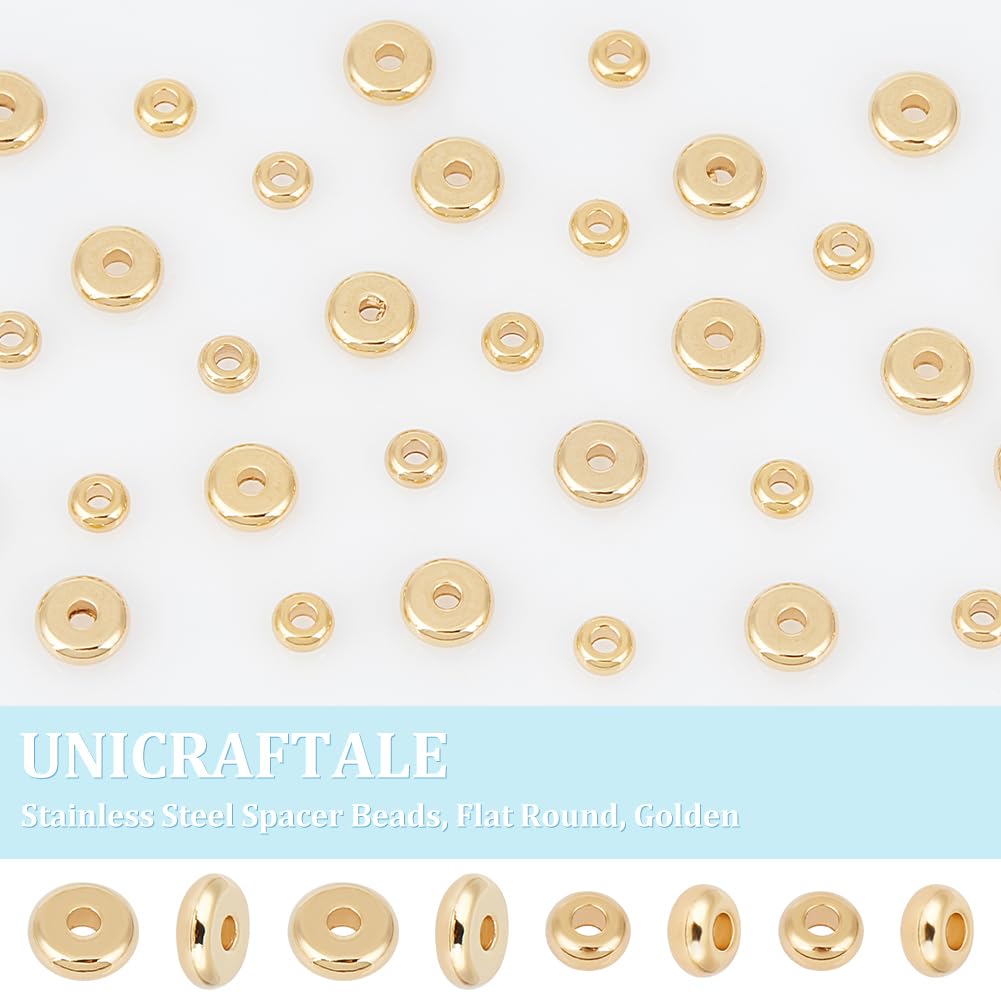 SOFPLATE 400 Pezzi Copriperline A Crimpare 4mm - Oro E Argento - Ottone - Terminali Per Gioielli Fai Da Te - 5