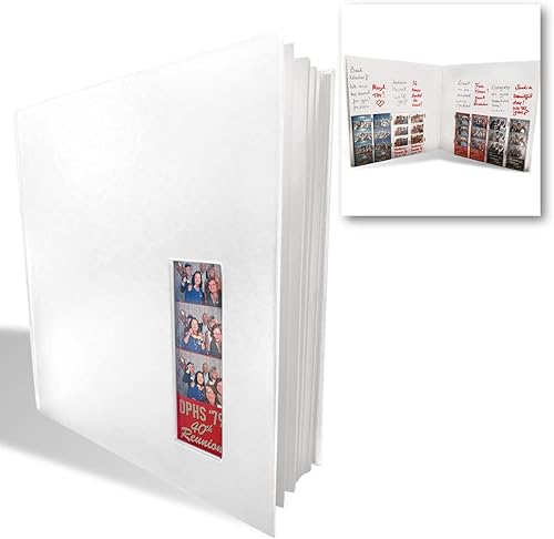 Miniatura 1 de Álbum de cabina de fotos para 2 fotos de tira de fotos, 60 páginas con capacidad para 240 fotos de cabina de fotos, estuche de almacenamiento