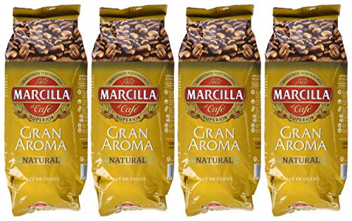 Marcilla - Gran Aroma Granos De Café Natural 250 g - [Pack de 4]