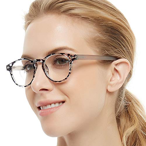 OCCI CHIARI Stylish Reading Glasses 2.75 Women Chunky Readers 275 for Lady Clear Lens (1.0 1.25 1.5 1.75 2.0 2.25 2.5 2.75 3.0 3.5 4.0 5.0 6.0) larger