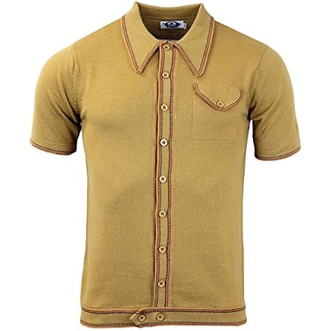 Madcap England Crawdaddy Micro Dash Knit Polo Caramel (46 / XXL) Cover
