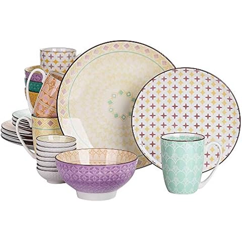 vancasso Tulip Vajillas de Porcelana 24 Piezas Mandala Diseño Cover