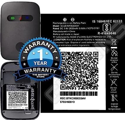 Image of Original MFB260001 Battery for Reliance Jio 4G Router JioFi 3 (JMR540, JMR541) JioFI 4 (JMR1140) Battery with 1 Year Warranty**** (Q177)