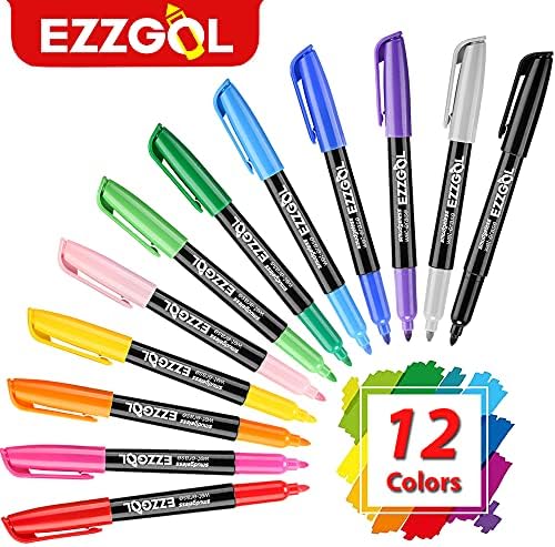 Wet Erase Markers Dual Tip, Lazgol 12 Assorted Ireland - View #2