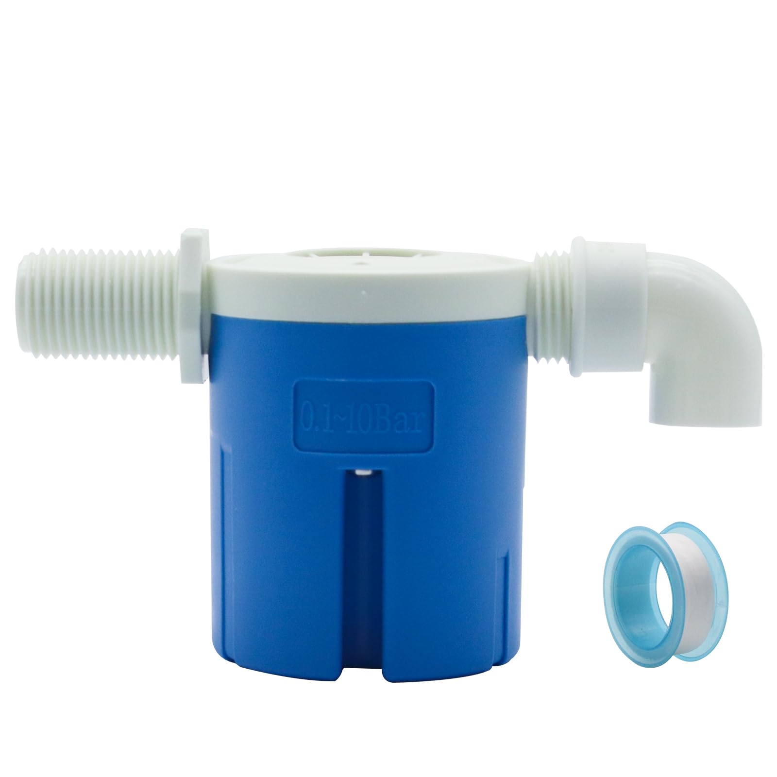1/2'' Automatic Float Valve, Auto Fill Shut Off Water Level Control Floating Ball Valve for Water Tank Fountains Livestock Drinking Toilet Swimming Pool Automatic Irrigation (Side Inlet)