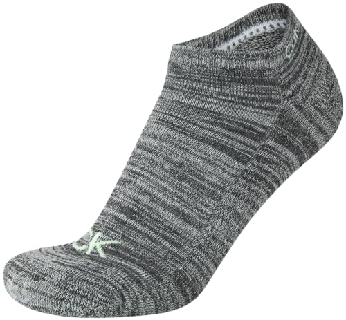 Image of Calvin Klein Womens No Show Socks - 6 Pack Breathable Cotton Blend Athletic Performance Low Cut Running Socks for Women