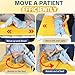 WASHINBED Flat Transfer Slide Sheet for Patient and Repositioning Easy Apply and Use,Yellow Color (Yellow, 56 * 78 Inches)