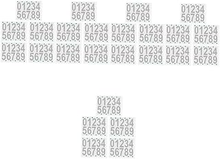DOITOOL Reflective House Numbers 25 Sheets Adhesive Bins for White Stickers Door Inch Trucks Signs Window Decal Trashcan Number Mailbox Numbers Sticker