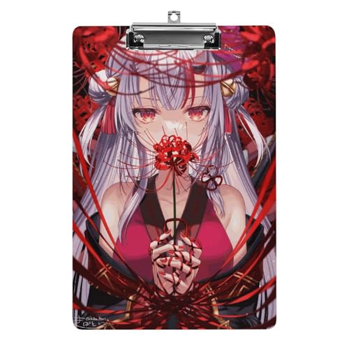 クリップボード 彼岸花 A4サイズ対応 クリップファイル バインダークリップ 用箋ばさみ ファイルボード メモ帳 縦型 書類整理 おしゃれ かわいい 筆記 多機能 壁掛け プレゼント