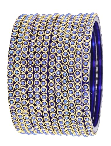 Image of NMII Glass Golden Beads & Pearls Moti Work Designer Bangles Set For Women & Girls | Kanch ki Chudi Set | Girl's Bangles Bracelet | Glass Bangles | Daily, Wedding, Party, Fashion Jewellery- Set of 12