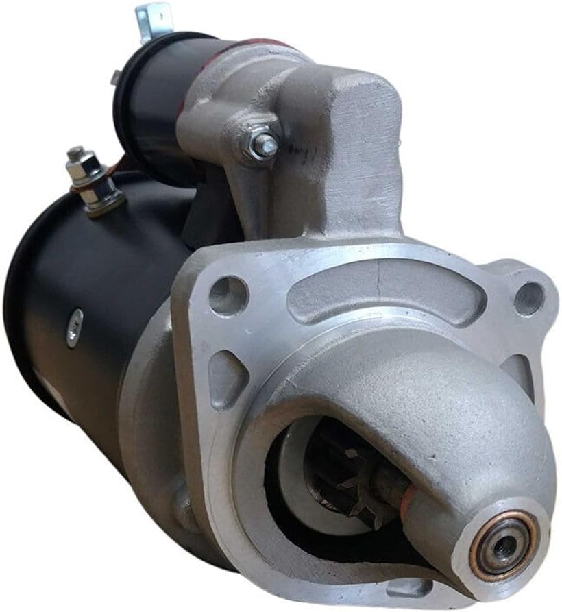 10T Starter Holland Skid Steer Loader Lx985 450/Nc Fits 81868126 1.268 in / 32.2 mm -Gear OD Clockwise-Rotation 10-Teeth on Drive 12-Volts 3.1Kw-Power Rating