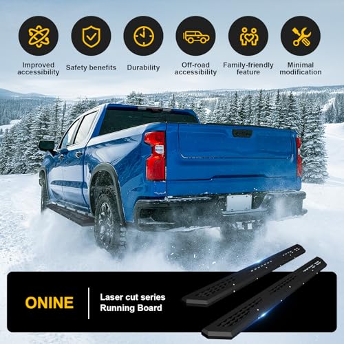 Image of ONINE 7 inch Running Boards for Chevy Silverado GMC Sierra Crew Cab