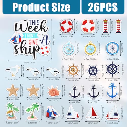 Set de 26 imanes decorativos de crucero para puerta miniatura 2