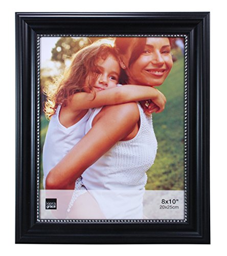 kieragrace Lucy Picture Frame, 8 by 10", Black with Silver Beading