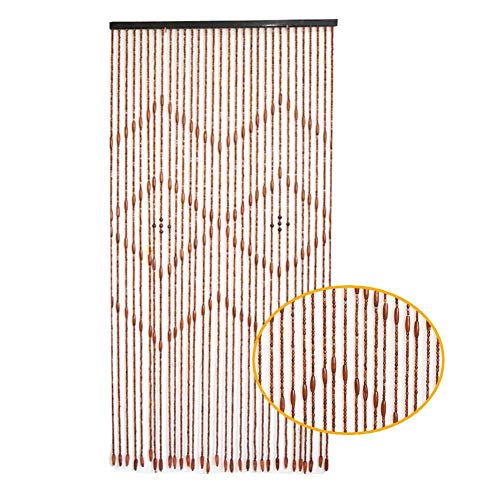 Rideau de perles pour porte masquez le vis-à-vis en bois rétro 90x200