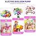 Balloon Pump Electric, 3-in-1 Portable Electric Air Pump for Balloons and Inflatables, Dual Nozzle Pink Purple Balloon Blower Machine for Latex 260q Foil Balloon Inflator Deflator for Party Decoration