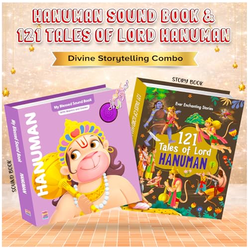 Image of Hanuman Mantra Sound and 121 Story Book Combo for Kids ; India's First Mythology Mantras Sound Book to Teach Indian Culture, Values Devotional