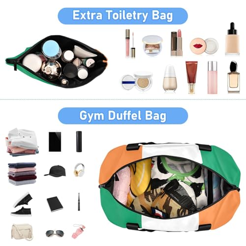 Bolsa de viaje en avión multifuncional con estampado de Irlanda y compartimento estanco 4