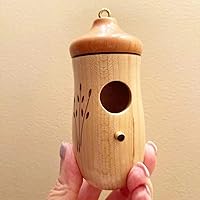 Vista 3 de Casa de colibríes, 2022 nueva casa exterior de madera para colibríes, nido de colibrí oscilante, para casa de pinzón de colibrí Wren Swallow Sparrow