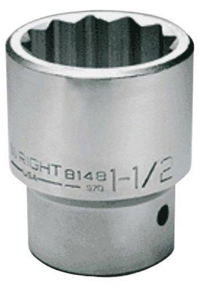 Wright Tool 8150 1" Drive 12 Point Standard Socket, 1-9/16"