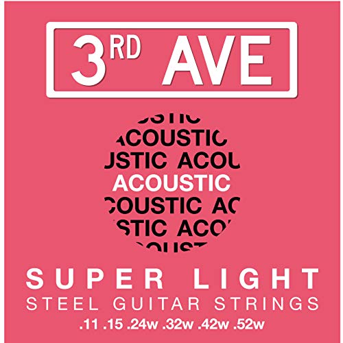 3rd Avenue Cuerdas para guitarra acústica súper ligeras