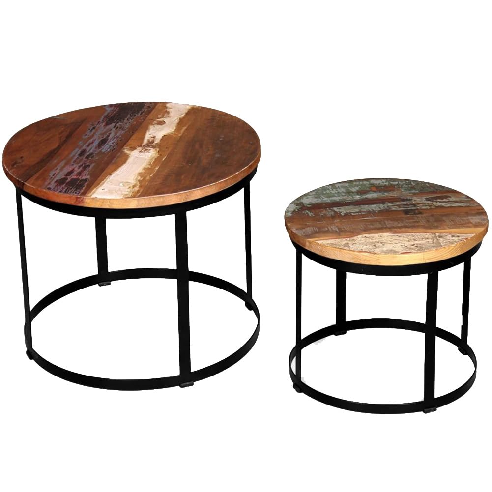 Table basse en bois de manguier brut Domary : la solution gain de place vintage