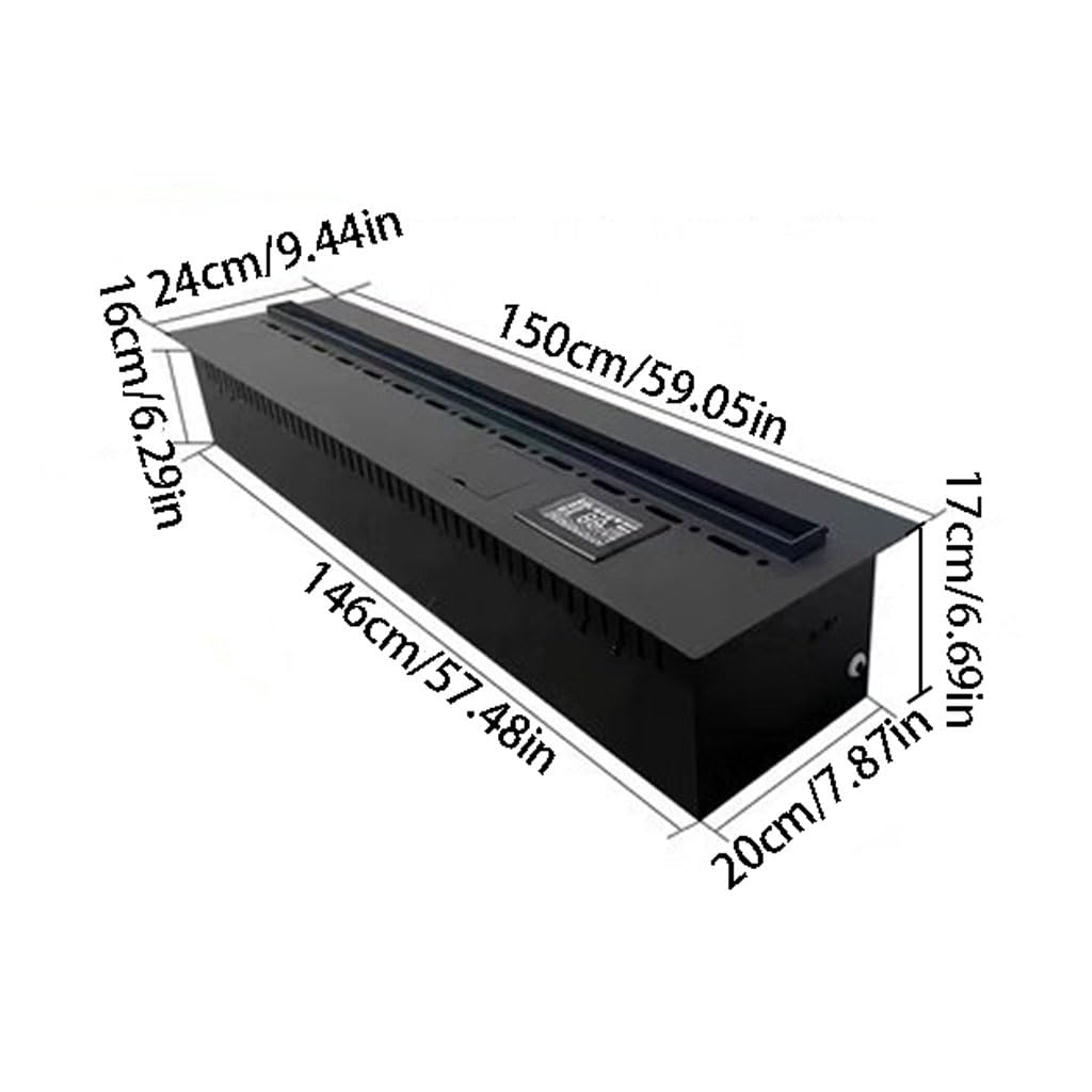Caminetti Elettrici a Vapore Acqueo Camino ad atomizzazione 3D Casa Soggiorno Mobile TV incorporato Camino Simulazione Fiamma Umidificatore Camino elettronico Decorare il Camino Elettronico(150cm)