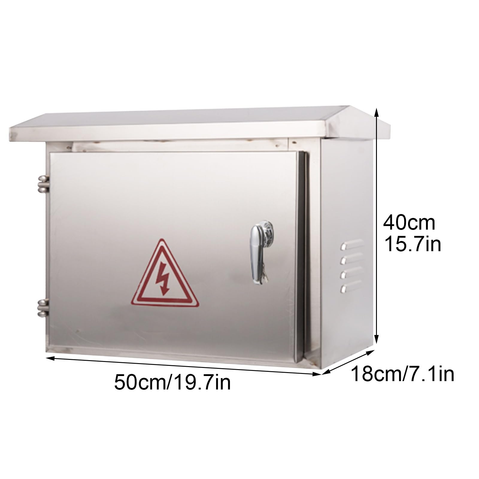 Scatola Elettrica Impermeabile for Esterni, Scatola Di Giunzione In Acciaio Inossidabile, con Piastra Di Montaggio(50x40x18cm/19.7x15.7x7.1in)