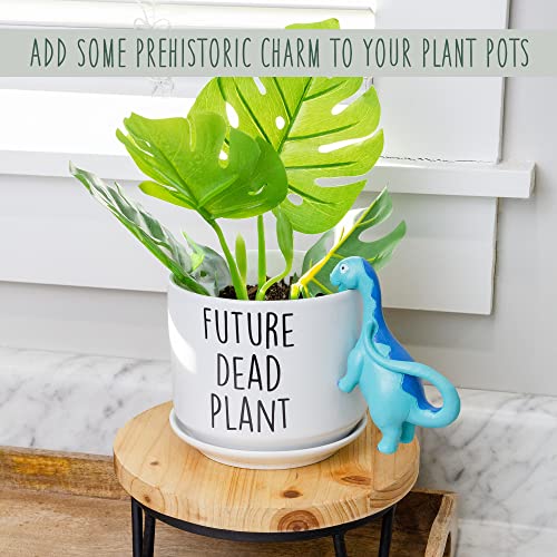 Esterno Dinosaur Planter Huggers (Set Of 2); Hanging Planter And Flower Pot Decorative Planter Edge Accessories, Yard Ornaments #TOP3