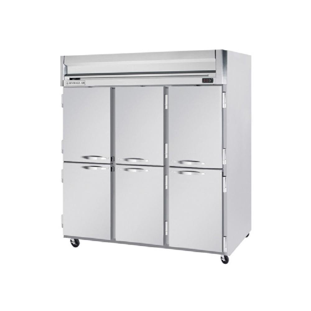 Beverage-Air Horizon Series - Top Mount Reach in Refrigerator - Three Section - Half Solid Door - SS EXT by Beverage Air – Stainless Steel, Model HRP3HC-1HS