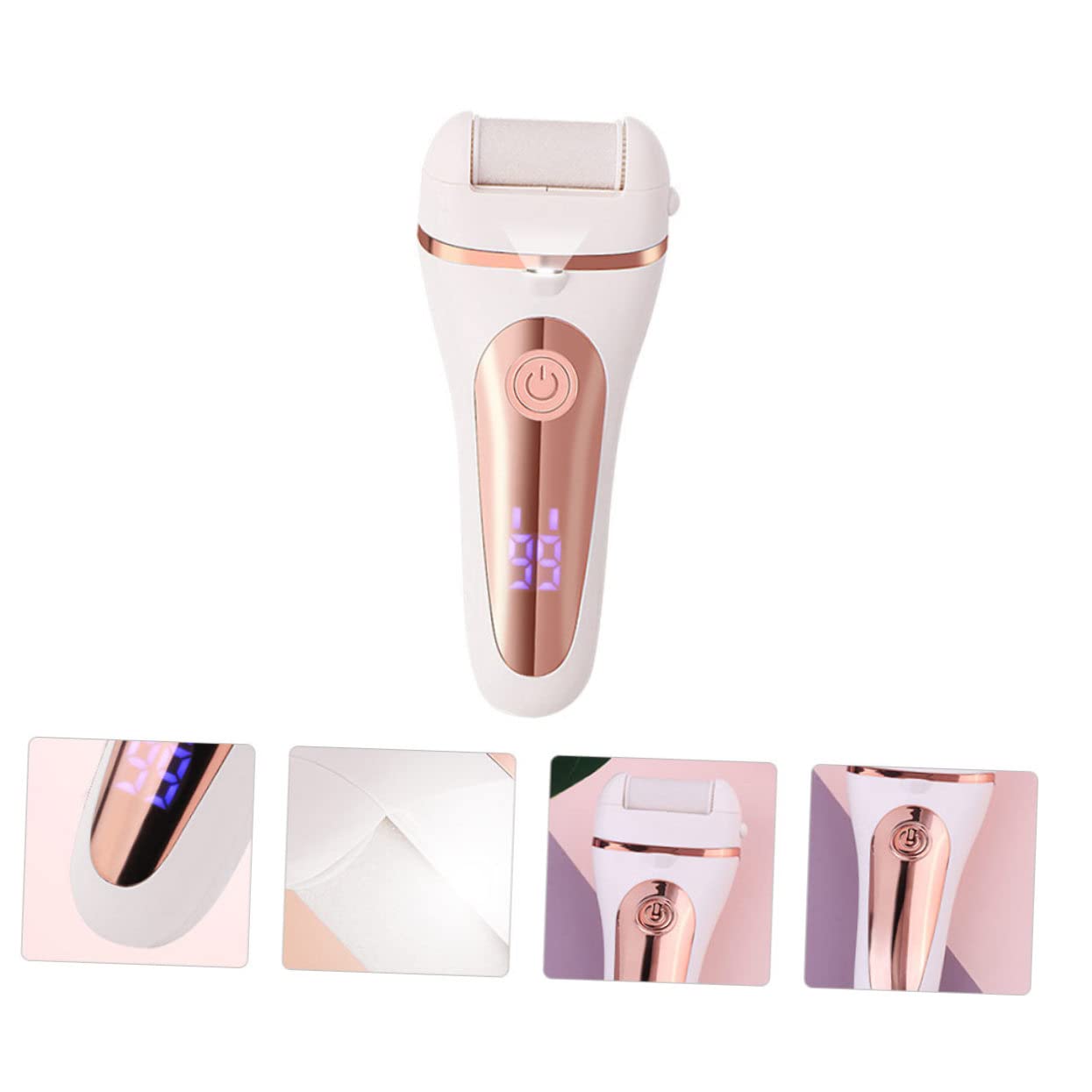 Healvian 1pezzi Dispositivo Elettrico Per Dei Piedi Con Display Led Rimozione Professionale Di Calli e Morta Pedicure Sicura e Ricaricabile Usb Design Ergonomico e Compatto Per Uomo e Donna