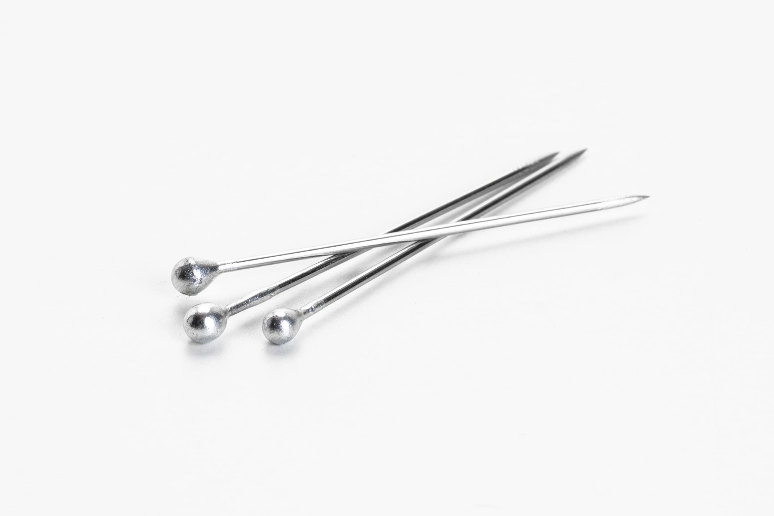 Spilli per Camicie in Acciaio Inox con testa a goccia argentata Leone Dell'Era - Barattolo da 2.500 pezzi - mm 0,60 x26