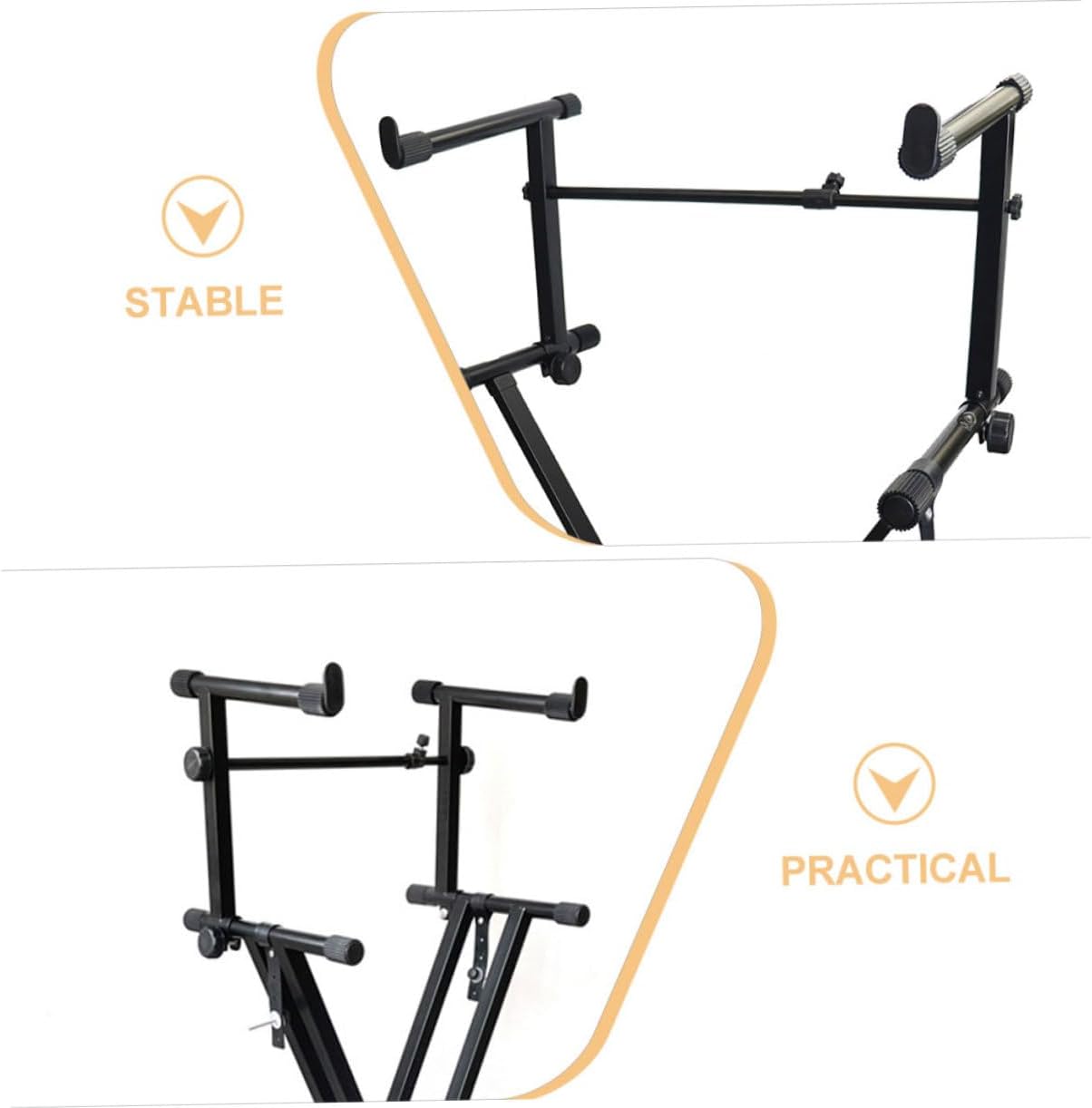 Adjustable Keyboard Stand Extension Adapter Practical Bracket for Comfortable Playing Position Durable Construction for Electronic Piano and Music Stages