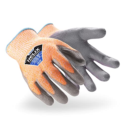 HexArmor Cut-Resistant Abrasion-Resistant Polyurethane Palm Knit Work Gloves | Helix® 2050 | X-Small