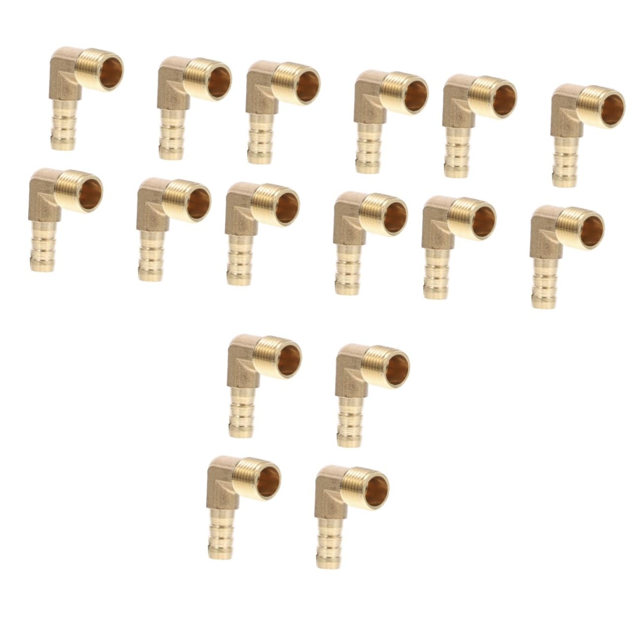 DOITOOL 16piezas Conector De Manguera De Codo De Cobre Aire Accesorios Pneumáticos De Instalación Sencilla y Resistente Alta Presión Compatible y Tubos