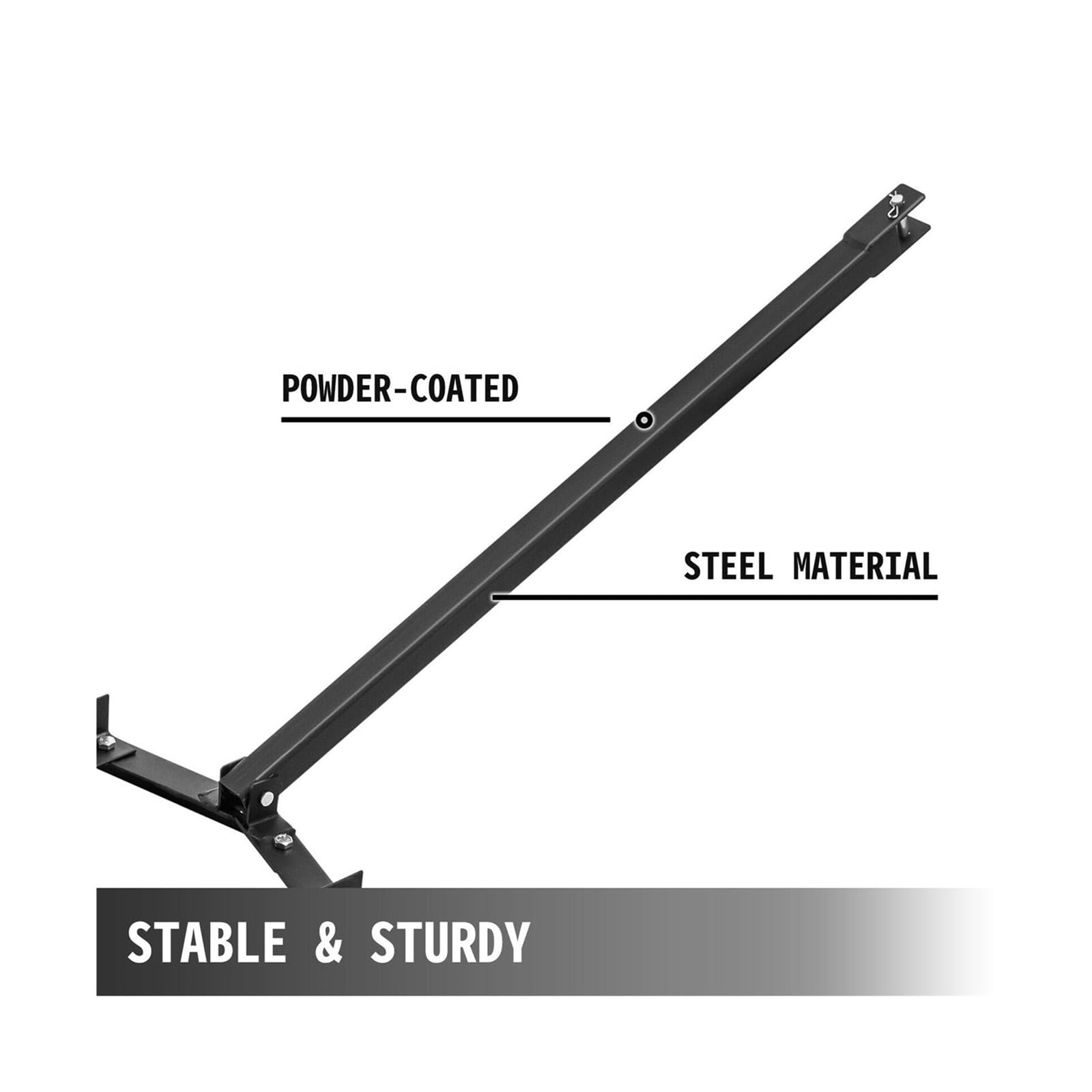 Rastrillo for entrada de vehículos todoterreno y tractores cortacésped 66 pulgadas ancho, resistente, con 2 barras ajustables, for uso en campos estacionamientos Para principiantes bricolaje(74 Inch)