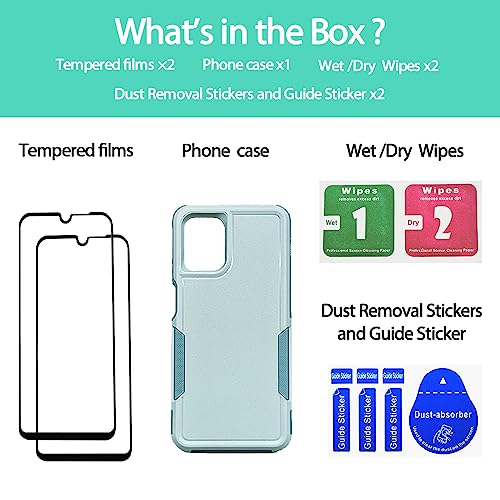 Coque Samsung A12 Jeylly antichoc turquoise à double couche rigide