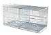 Combo: Large NO Rust Galvanized Stack and Lock Double Breeder Cage Bird Breeding Cage with Removable Center Divider Side Nest Box Doors Removabel Rolling Stand