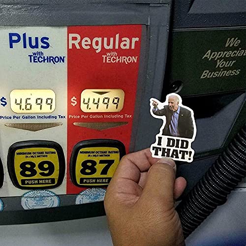 200Pcs Did That Biden Stickers and 10Pcs Lets Go Brandon Sticker, Funny Humor Sticker Decal for Gas Pump, Car Window Glass, Bumper, and Any Smooth Surface (Blue) - Thumbnail 6