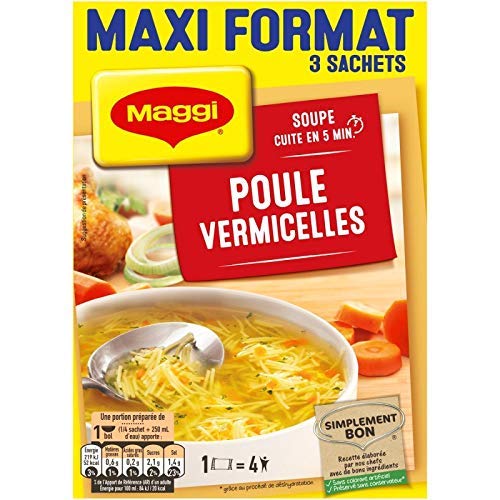 NESTLE MAGGI – Maggi sopa gallina vermicelle 59 G – Lote de 3 – La mejor oferta